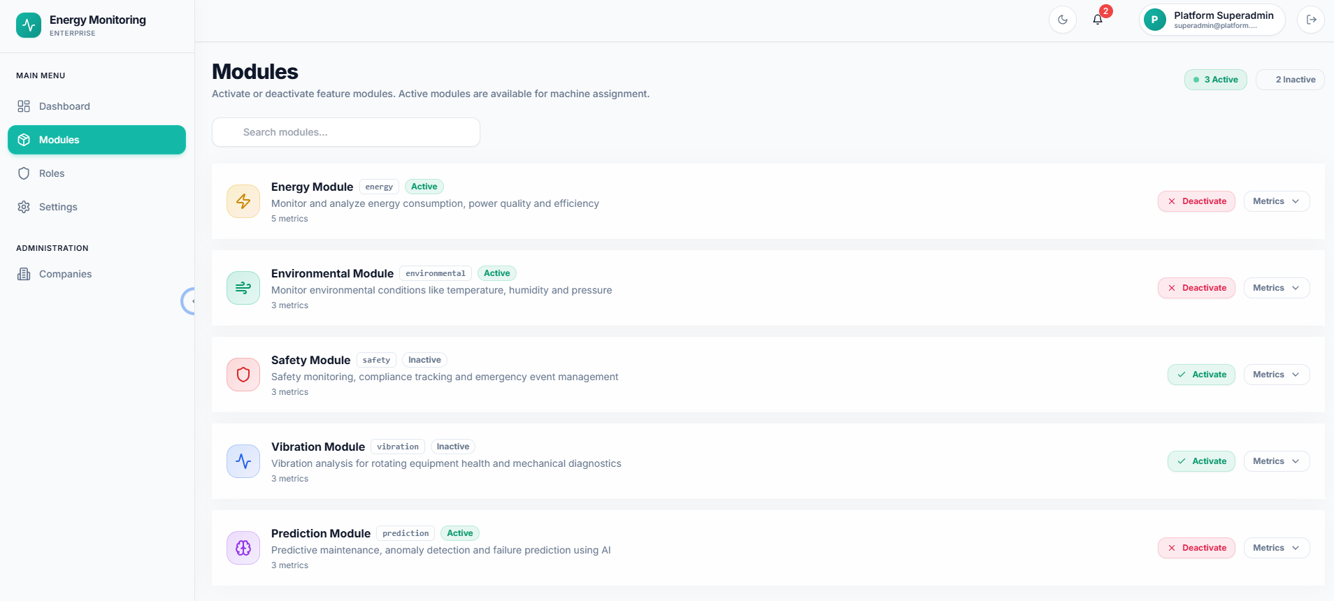 Energy Monitoring Enterprise