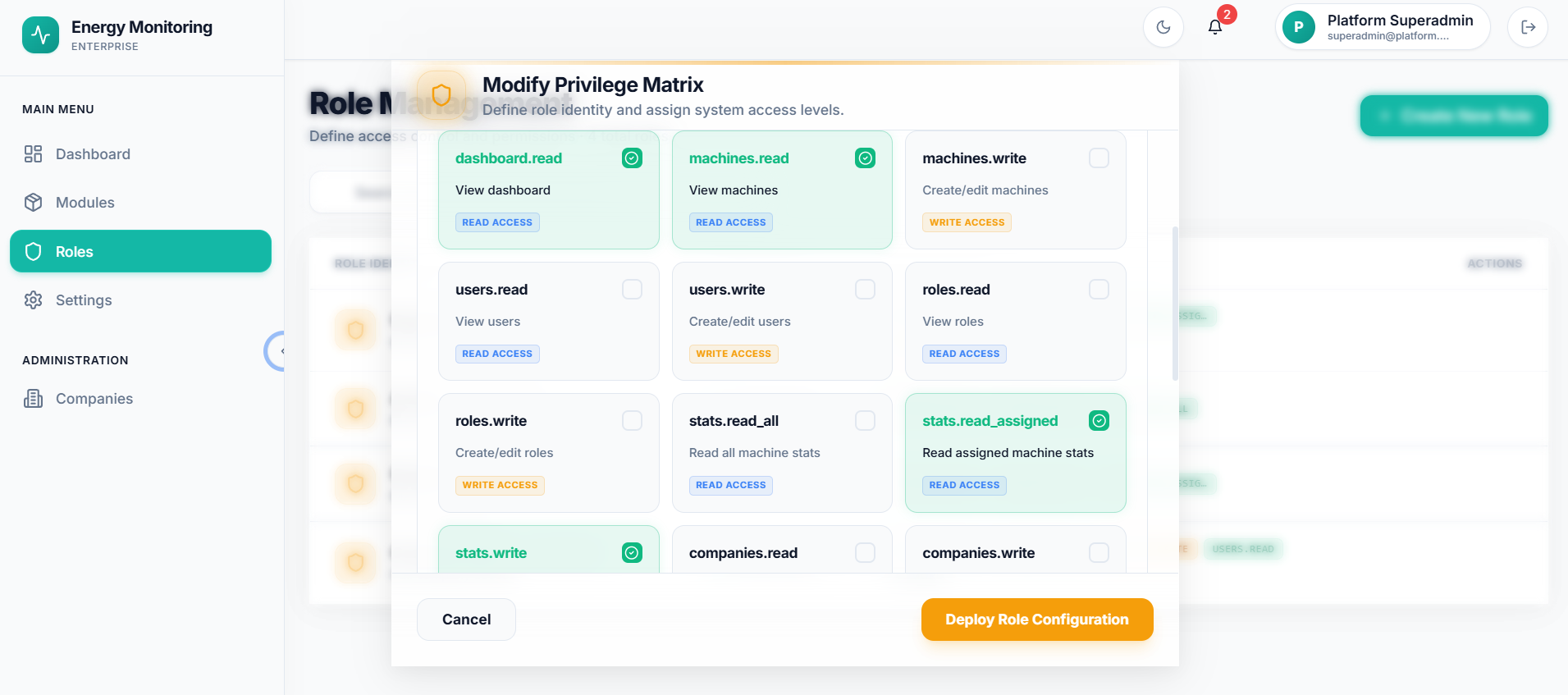 Energy Monitoring Enterprise screenshot 2