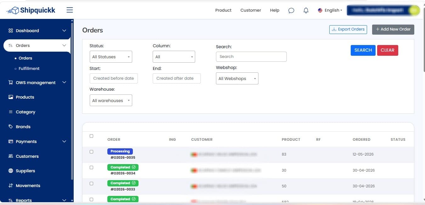 Shipquickk — Warehouse & Shipping Platform screenshot 2